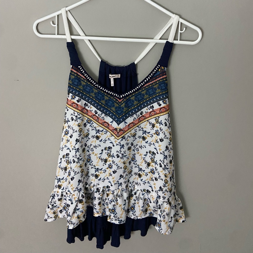 Miami Multi-Color Floral Tank Top Size L
